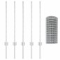 vidaXL Recinzione Euro con 5 Pali U Argento 0,8x10 m Acciaio vidaXL Recinzione Euro con 5 Pali U Argento 0,8x10 m Acciaio