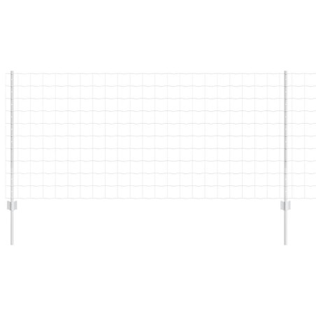 vidaXL Recinzione Euro con 10 Post U Argento 1x10 m Acciaio