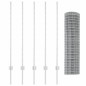 VidaXL Recinzione Euro con 10 Post in Alluminio Argento 1,2x10 m Acciaio VidaXL Recinzione Euro con 10 Post in Alluminio Argento 1,2x10 m Acciaio