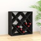 Portabottiglie Nero 62x25x62 cm in Legno Massello di Pino Portabottiglie Nero 62x25x62 cm in Legno Massello di Pino