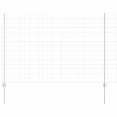 vidaXL Recinzione Euro con 10 Post Silver 1,5x10 m Acciaio