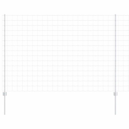 vidaXL Recinzione Euro con 10 Post Silver 1,5x10 m Acciaio
