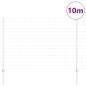 vidaXL Recinzione Euro con 10 Post Silver 1,5x10 m Acciaio