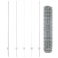 vidaXL Recinzione Euro con 10 Post Silver 1,5x10 m Acciaio