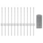vidaXL Recinzione Euro con 11 Postazioni Argento 0,4x25 m Acciaio vidaXL Recinzione Euro con 11 Postazioni Argento 0,4x25 m Acciaio