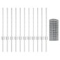 vidaXL Recinzione Euro con 11 Posta U Argento 0,6x25 m Acciaio vidaXL Recinzione Euro con 11 Posta U Argento 0,6x25 m Acciaio