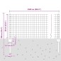 vidaXL Recinzione Euro con 11 Posta U Argento 0,6x25 m Acciaio vidaXL Recinzione Euro con 11 Posta U Argento 0,6x25 m Acciaio
