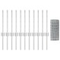 vidaXL Recinzione Euro con 11 Pali Argento 0,4x25 m Acciaio vidaXL Recinzione Euro con 11 Pali Argento 0,4x25 m Acciaio