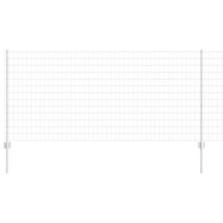 vidaXL Recinzione Euro con 22 Pali Argento 1x25 m Acciaio