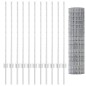 vidaXL Recinzione Euro con 22 Pali Argento 1x25 m Acciaio vidaXL Recinzione Euro con 22 Pali Argento 1x25 m Acciaio