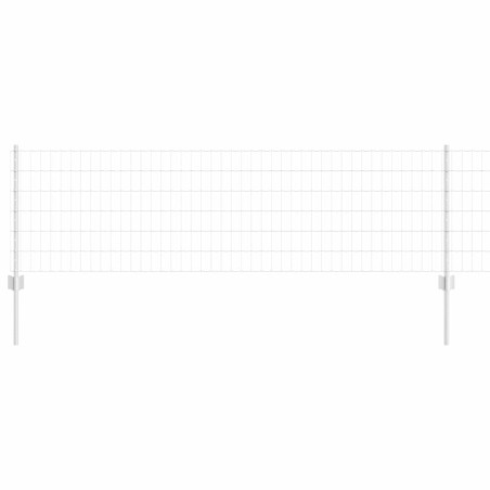 vidaXL Recinzione Euro con 11 Postelli Argento 0,6x25 m Acciaio