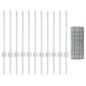 vidaXL Recinzione Euro con 11 Postelli Argento 0,6x25 m Acciaio vidaXL Recinzione Euro con 11 Postelli Argento 0,6x25 m Acciaio