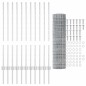 vidaXL Recinzione Euro con 22 Pali argento 1x25 m Acciaio vidaXL Recinzione Euro con 22 Pali argento 1x25 m Acciaio