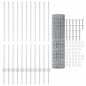 vidaXL Recinzione Euro con 22 Pali Argento 1,2x25 m Acciaio vidaXL Recinzione Euro con 22 Pali Argento 1,2x25 m Acciaio