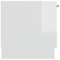 Mobile Porta TV Bianco Lucido 102x35x36,5 cm Legno Multistrato