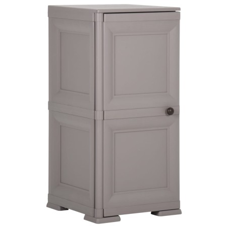 Armadietto in Plastica 40x43x85,5 cm Effetto Legno Grigio