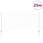 vidaXL Recinzione Europea con 22 Posti Argento 1x25 m Acciaio vidaXL Recinzione Europea con 22 Posti Argento 1x25 m Acciaio