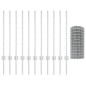 vidaXL Recinzione Euro con 11 Pali U Argento 0,8x25 m Acciaio vidaXL Recinzione Euro con 11 Pali U Argento 0,8x25 m Acciaio