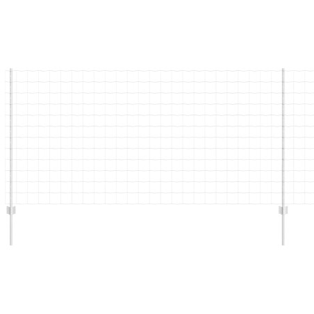 vidaXL Recinto Euro con 22 Posti U Argento 1,2x25 m Acciaio