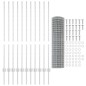 vidaXL Recinto Euro con 22 Posti U Argento 1,2x25 m Acciaio vidaXL Recinto Euro con 22 Posti U Argento 1,2x25 m Acciaio