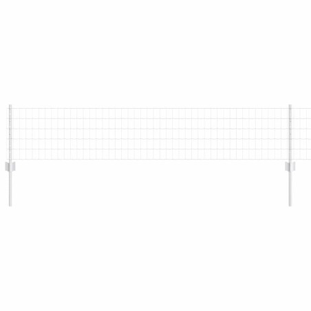 vidaXL Recinzione Euro con 22 post in argento 0,4x50 m in acciaio