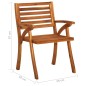 Sedie da Pranzo da Giardino con Cuscini 3 pz Massello di Acacia Sedie da Pranzo da Giardino con Cuscini 3 pz Massello di Acacia