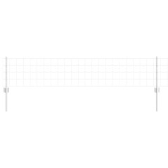 vidaXL Recinto Euro con 11 Post U Grigio 0.4 x 50 m Acciaio