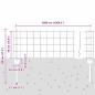 vidaXL Recinto Euro con 11 Post U Grigio 0.4 x 50 m Acciaio