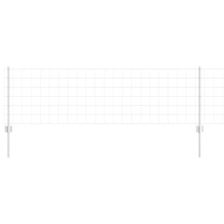 vidaXL Recinzione Euro con 11 pali a U Argento 0.6x50 m Acciaio