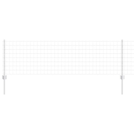 vidaXL Recinzione Euro con 5 pali U Silver 0,6x10 m Acciaio