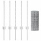 vidaXL Recinzione Euro con 5 pali U Silver 0,6x10 m Acciaio vidaXL Recinzione Euro con 5 pali U Silver 0,6x10 m Acciaio
