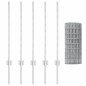 vidaXL Recinzione Euro con 5 Posti U Argento 0,8x10 m Acciaio vidaXL Recinzione Euro con 5 Posti U Argento 0,8x10 m Acciaio