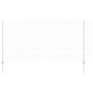 vidaXL Recinto Euro con 10 Post in Alluminio Argento 1,2x10 m Acciaio vidaXL Recinto Euro con 10 Post in Alluminio Argento 1,2x10 m Acciaio