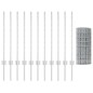vidaXL Recinzione Euro con 11 Posti U Argento 0,8x25 m Acciaio vidaXL Recinzione Euro con 11 Posti U Argento 0,8x25 m Acciaio
