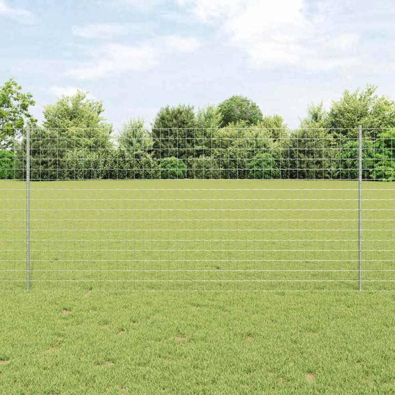vidaXL Fondo Euro con 22 pali U Argento 1,2x25 m Acciaio vidaXL Fondo Euro con 22 pali U Argento 1,2x25 m Acciaio