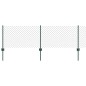 vidaXL Recinzione a Maglie Metalliche con 10 Pali U Verde 0.6x10 m Acciaio vidaXL Recinzione a Maglie Metalliche con 10 Pali U Verde 0.6x10 m Acciaio
