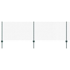 vidaXL Recinzione a Maglie con 10 U Post Verde 0.8x10 m Acciaio