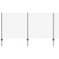 vidaXL Recinzione Metallica con 10 Post U Verde 1.2x10 m Acciaio vidaXL Recinzione Metallica con 10 Post U Verde 1.2x10 m Acciaio
