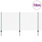 vidaXL Recinzione Metallica con 10 Post U Verde 1.2x10 m Acciaio vidaXL Recinzione Metallica con 10 Post U Verde 1.2x10 m Acciaio