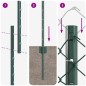 vidaXL Recinzione a Maglia Metallica con 10 Paletti Verde 1,4x10 m Acciaio vidaXL Recinzione a Maglia Metallica con 10 Paletti Verde 1,4x10 m Acciaio