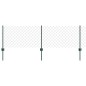 vidaXL Recinzione a Catena con 10 Post U Verde 0.6x10 m Acciaio vidaXL Recinzione a Catena con 10 Post U Verde 0.6x10 m Acciaio