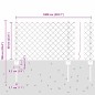 vidaXL Recinzione a Catena con 10 Post U Verde 0.6x10 m Acciaio vidaXL Recinzione a Catena con 10 Post U Verde 0.6x10 m Acciaio