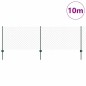 vidaXL Recinzione a Maglie con 10 Post U Verde 0.8x10 m Acciaio vidaXL Recinzione a Maglie con 10 Post U Verde 0.8x10 m Acciaio
