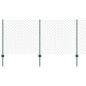 vidaXL Recinto a Maglie di Catena con 10 Pali U Verde 1x10 m Acciaio vidaXL Recinto a Maglie di Catena con 10 Pali U Verde 1x10 m Acciaio