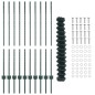 vidaXL Recinzione a Maglie Metalliche con 10 Post U Verde 1.2x10 m Acciaio vidaXL Recinzione a Maglie Metalliche con 10 Post U Verde 1.2x10 m Acciaio