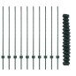 vidaXL Recinzione a Maglie Metalliche con 10 Post U Verde 1.2x10 m Acciaio vidaXL Recinzione a Maglie Metalliche con 10 Post U Verde 1.2x10 m Acciaio