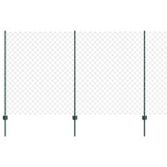 vidaXL Recinzione in Rete Metallica con 10 Post U Verde 1.4x10 m Acciaio