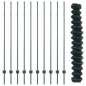 vidaXL Recinzione a Catena con 10 Pali U Verde 1,5x10 m Acciaio vidaXL Recinzione a Catena con 10 Pali U Verde 1,5x10 m Acciaio