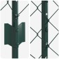 vidaXL Recinzione a Catena con 10 Pali U Verde 1,5x10 m Acciaio vidaXL Recinzione a Catena con 10 Pali U Verde 1,5x10 m Acciaio