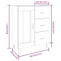 Credenza Grigio Sonoma 69,5x34x90 cm in Legno Multistrato Credenza Grigio Sonoma 69,5x34x90 cm in Legno Multistrato